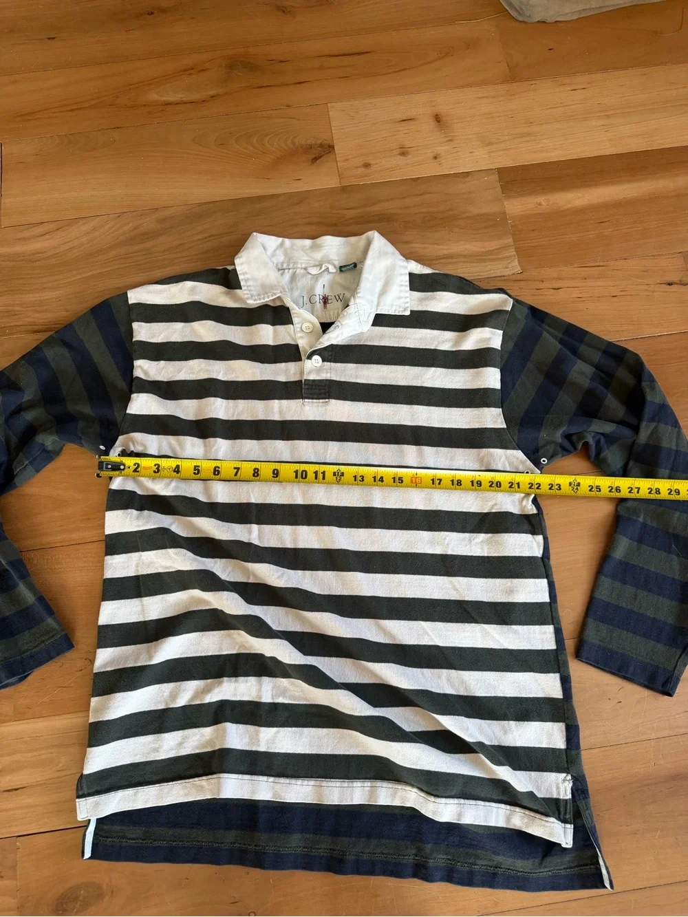 J. Crew RARE Oarsman Polo Rugby Collared Long Sleeve Striped 1992 Large Shirt